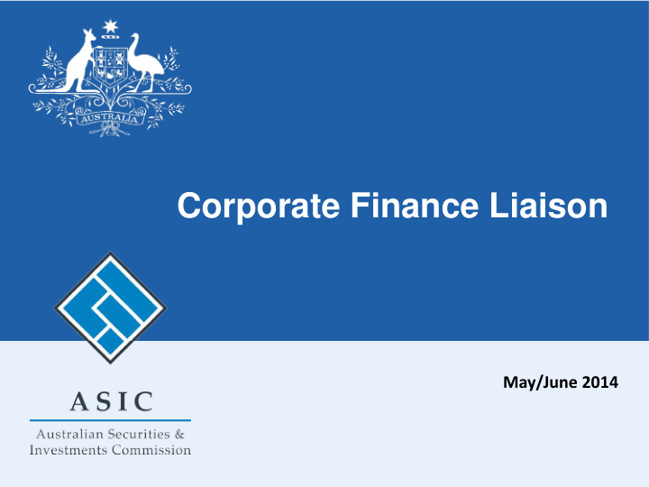 corporate finance liaison