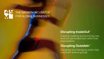 Disrupting InsideOu t   Creating, building and launching new  ventures generated from within