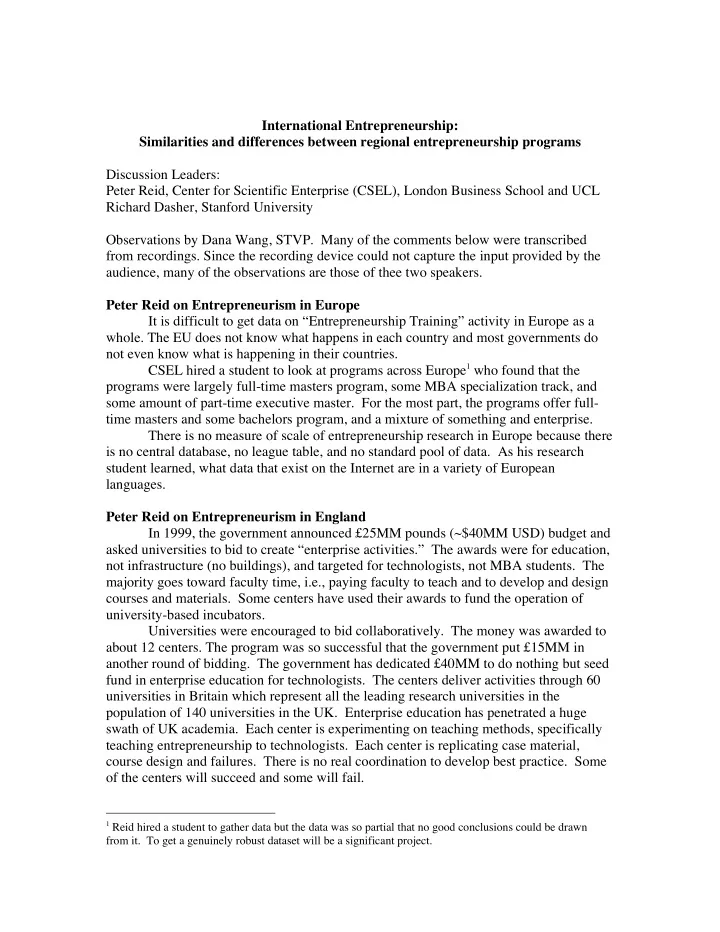 international entrepreneurship similarities and