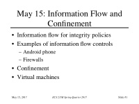 may 15 information flow and confinement
