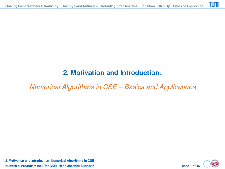 2 motivation and introduction numerical algorithms in cse