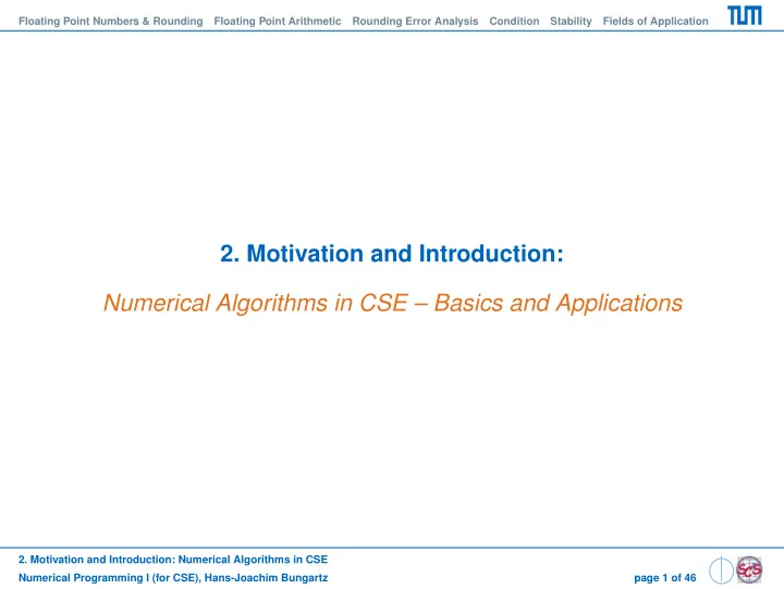 2 motivation and introduction numerical algorithms in cse