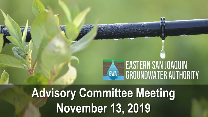 advisory committee meeting