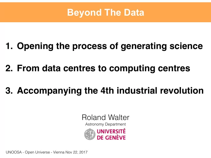 beyond the data