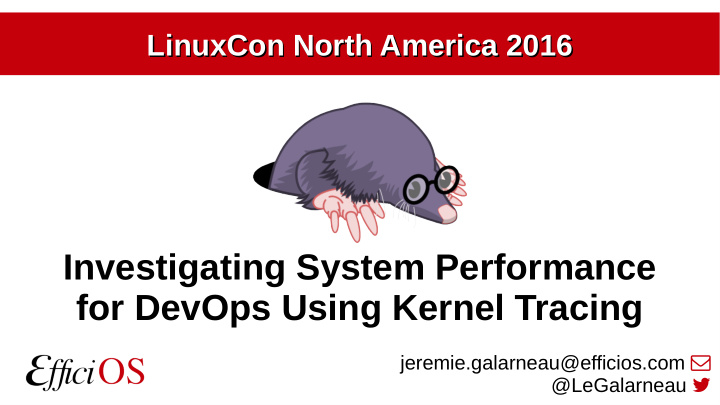investigating system performance for devops using kernel