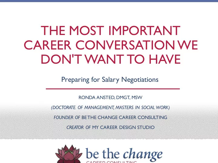 the most important career conversation we don t want to