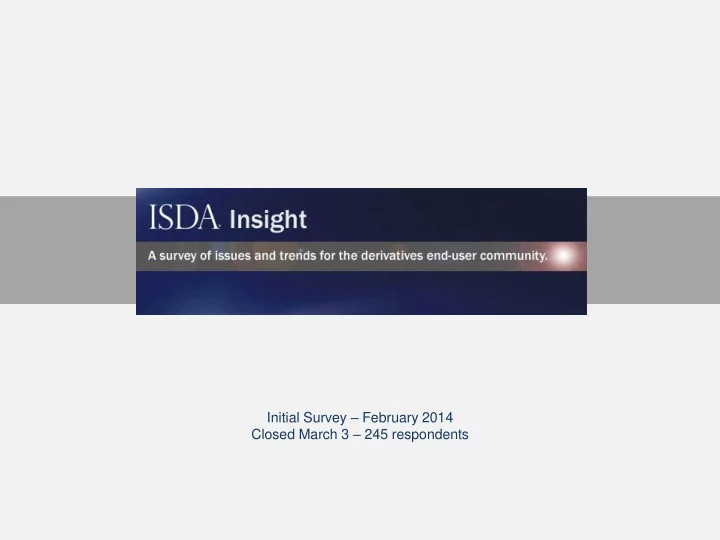 initial survey february 2014