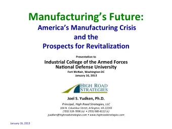 Globalizing  the  Defense  Industrial  Base    Pentagon  policies  to