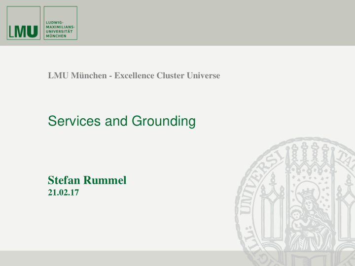 services and grounding