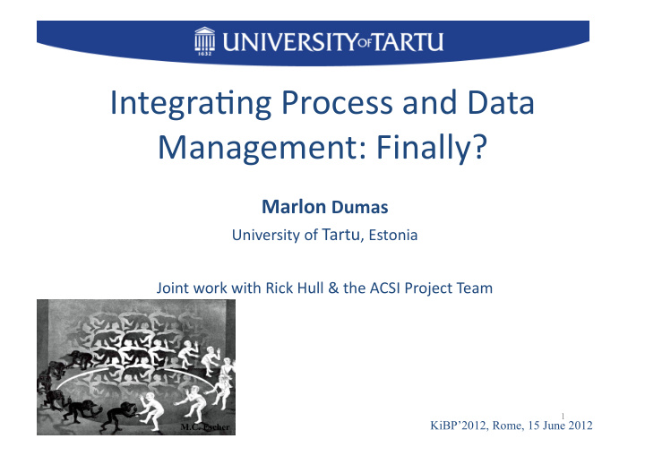 integra ng process and data management finally
