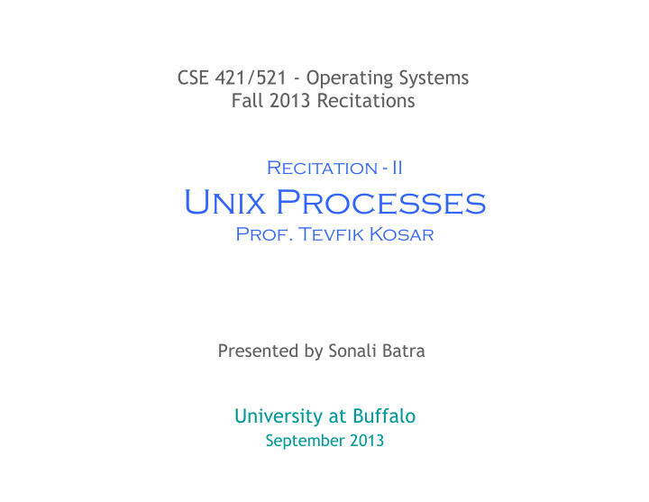 unix processes
