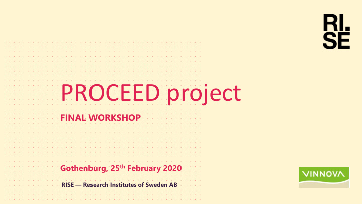 proceed project