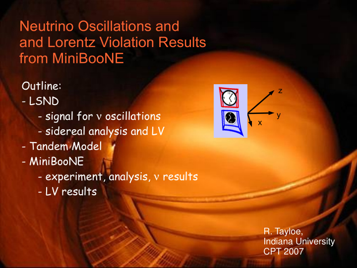 neutrino oscillations and and lorentz violation results
