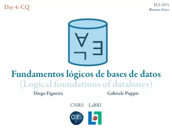 Fundamentos lgicos de bases de datos  (Logical foundations of databases)  Diego