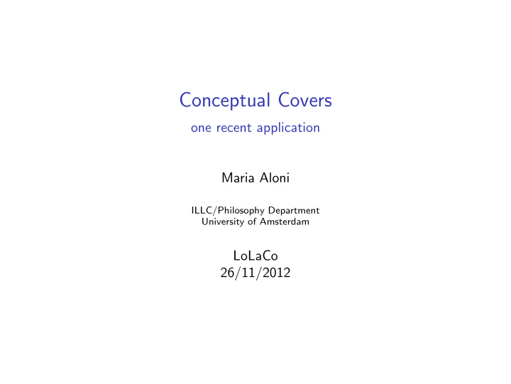 conceptual covers