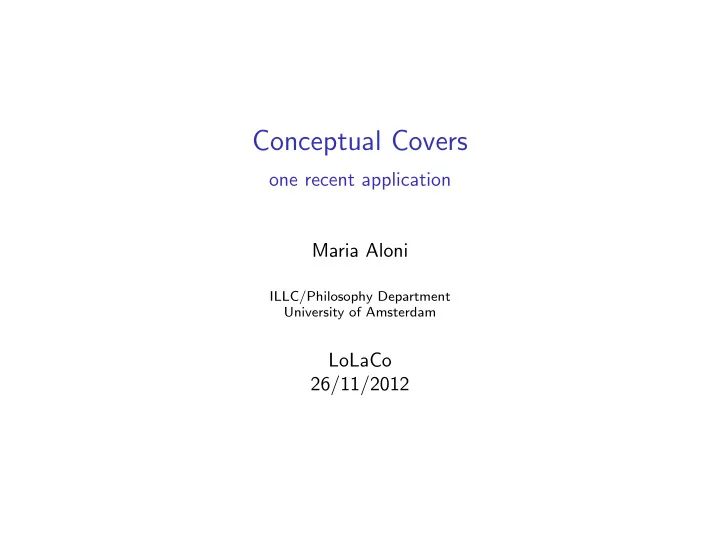 conceptual covers