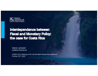 Int  Inter  erdep  epend  endenc  ence b  e between  een  Fi  Fiscal  cal an  and  d Mo  Monetar