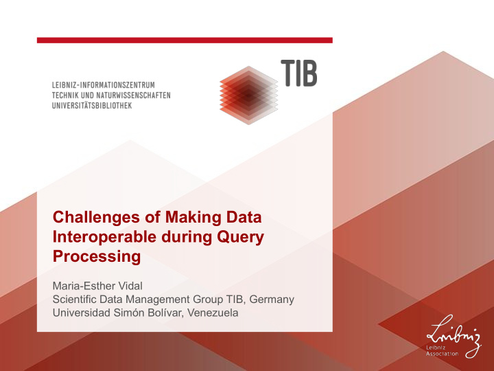 challenges of making data interoperable during query
