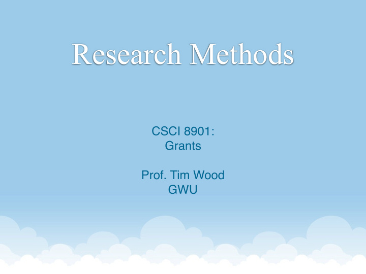 research methods