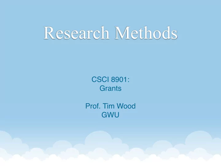 research methods
