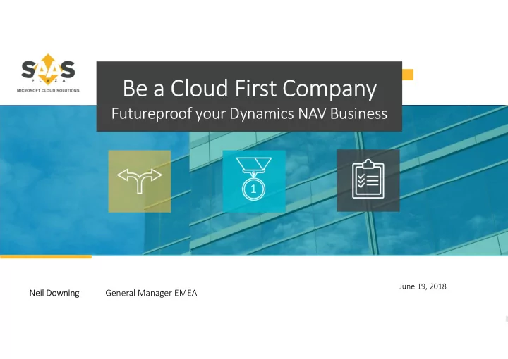 be a cloud first company