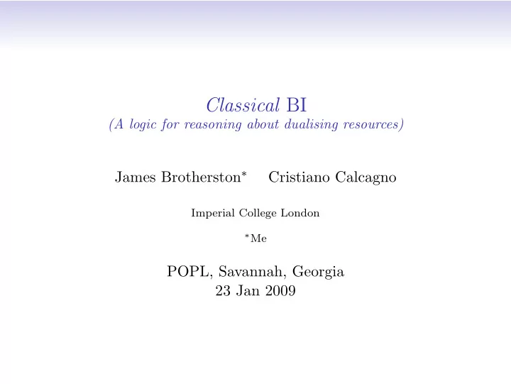 classical bi
