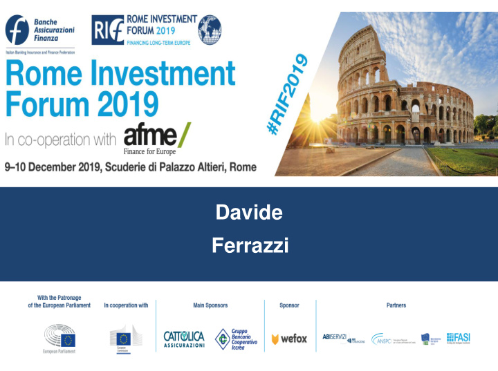 ferrazzi rome investment forum 2019