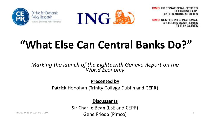 what else can central banks do