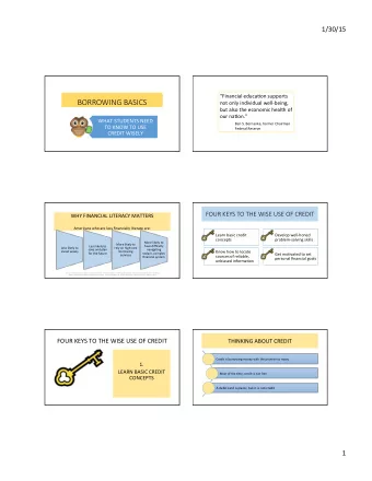 BORROWING BASICS  not  only  individual  well-being,    but  also  the