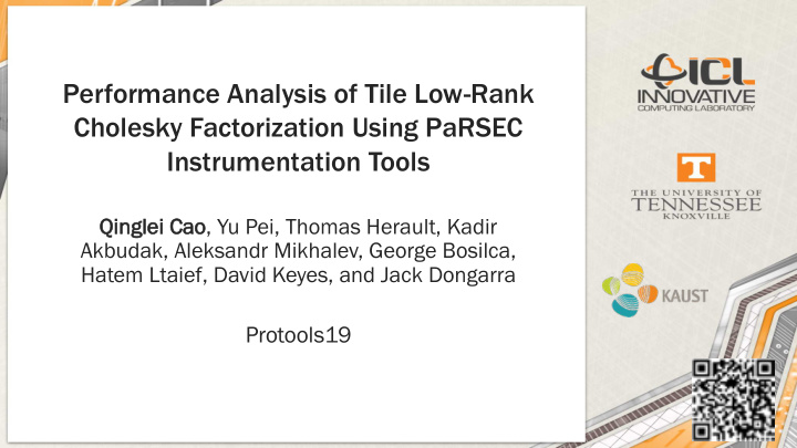 performance analysis of tile low rank cholesky