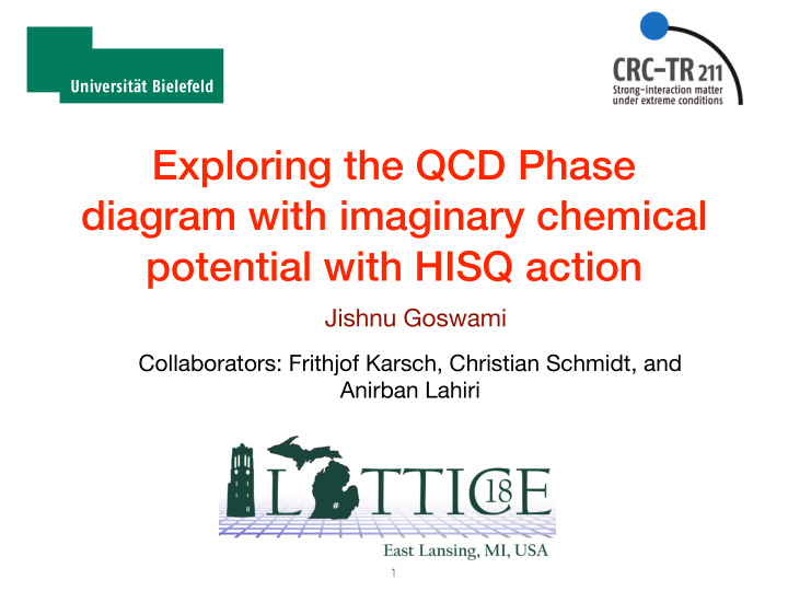 exploring the qcd phase diagram with imaginary chemical