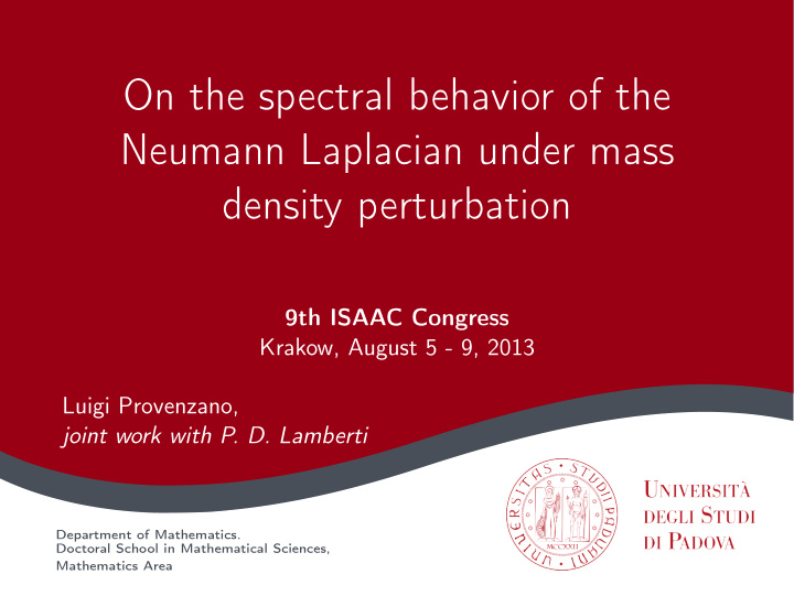 on the spectral behavior of the neumann laplacian under