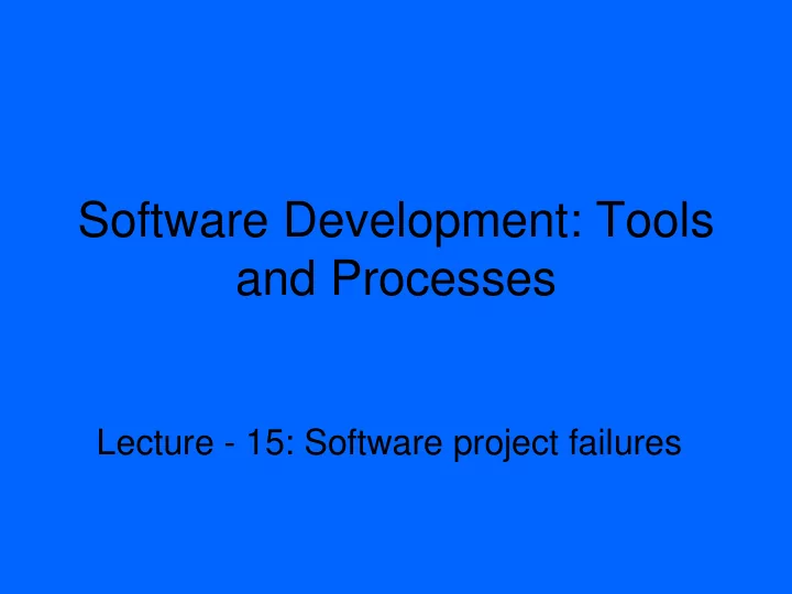 software development tools and processes