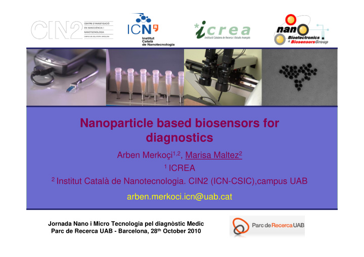 nanoparticle based biosensors for diagnostics