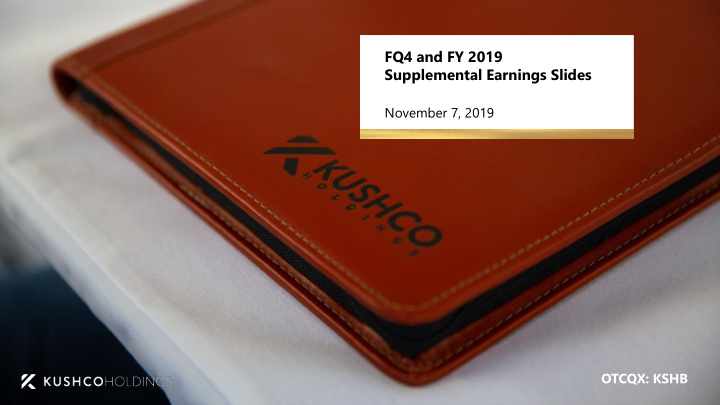 fq4 and fy 2019 supplemental earnings slides