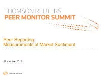 Measurements of Market Sentiment  November 2013  Survey Methodology  An email invite to complete