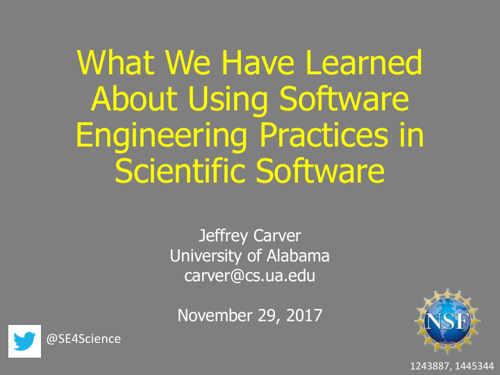 what we have learned about using software engineering