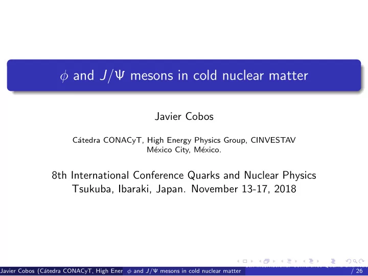 and j mesons in cold nuclear matter
