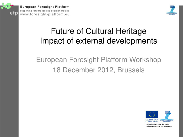 future of cultural heritage