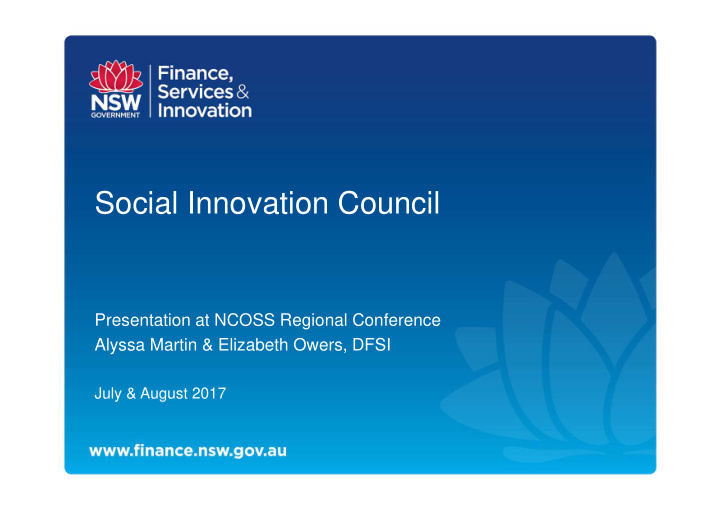 social innovation council
