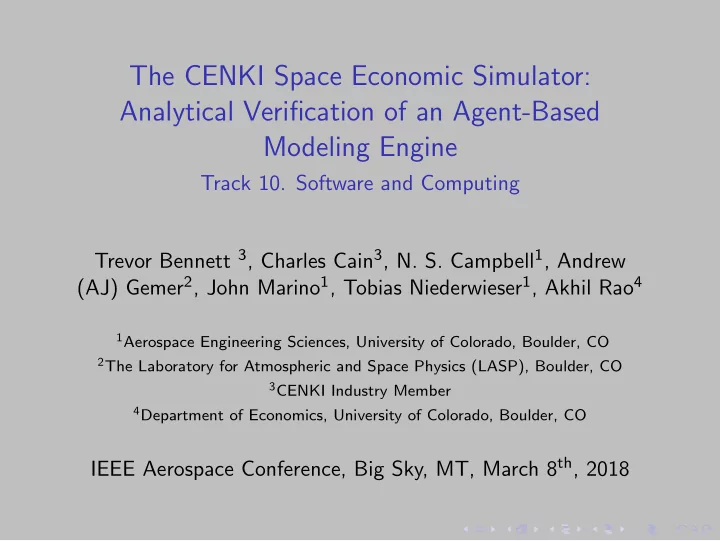 the cenki space economic simulator analytical