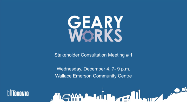 stakeholder consultation meeting 1 wednesday december 4 7