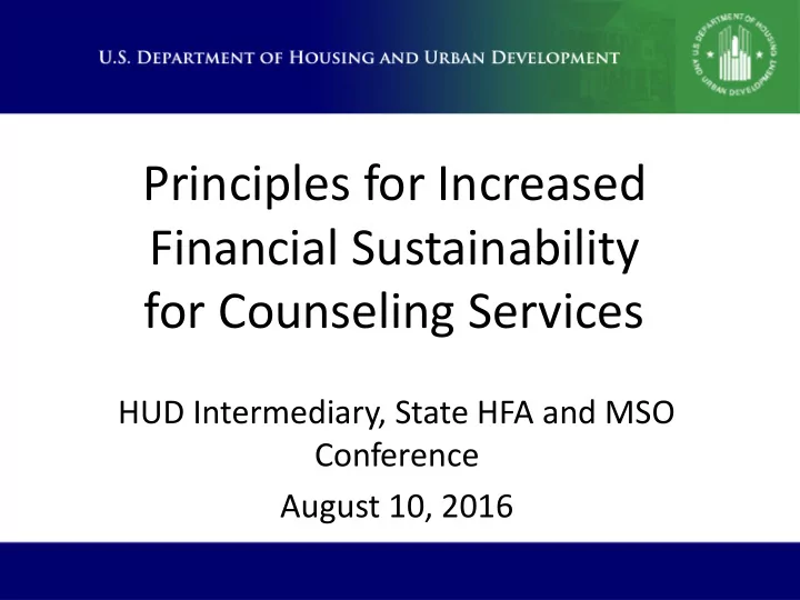 financial sustainability