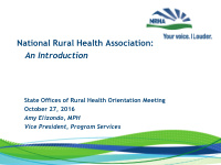 national rural health association an introduction