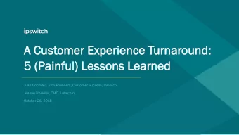 5 (Pai  (Painful)  nful) Les  Lessons  sons Lea  Learned  rned  Juan Gonzlez, Vice President,