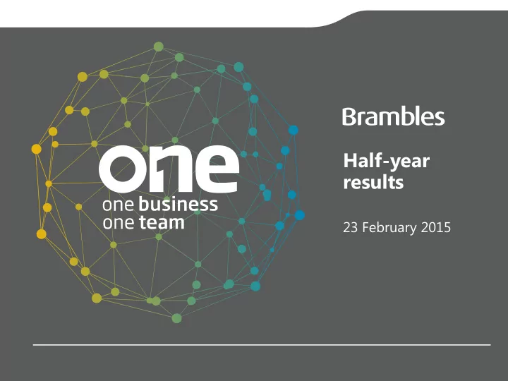half year results