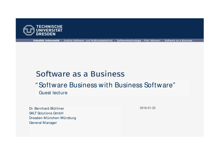 software business with business software