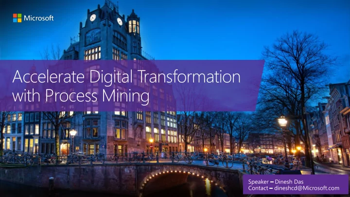 with process mining poc real tim ime e proc oces ess