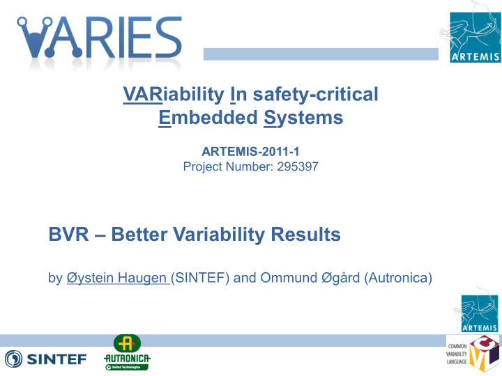variability in safety critical embedded systems