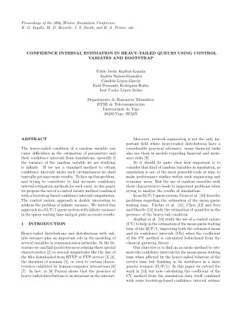 Proceedings of the 2004 Winter Simulation Conference  R. G. Ingalls, M. D. Rossetti, J. S. Smith,